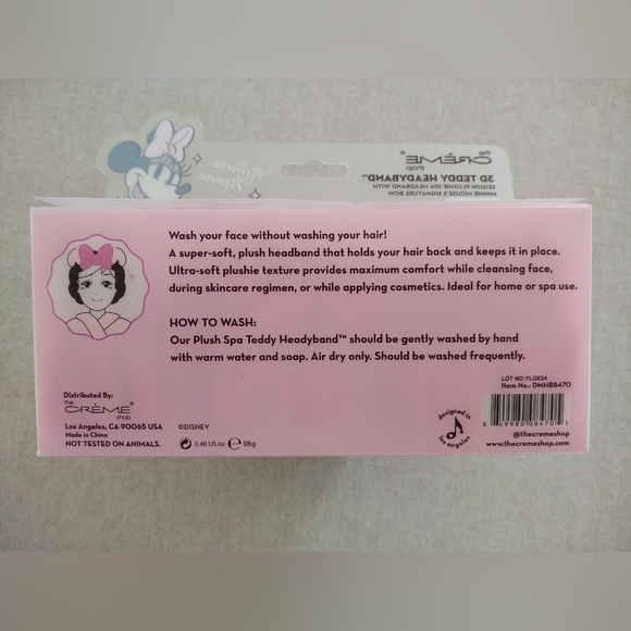 NWt Pink 🩷 Sequin Minnie Mouse Spa Headband~ - Picture 4 of 5